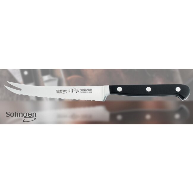 Eikaso Solingen Gekarteld Kaas- en Worstmes 13 cm – Perfect voor de Borrel