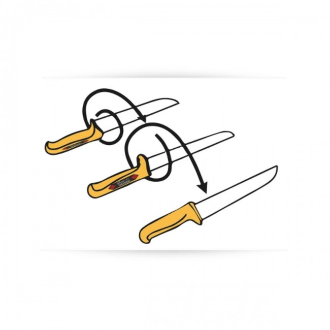 Eikaso Solingen Vleesmes 21 cm – Semi Flexibel – Geel Profitect Heft