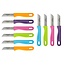 RÖR Solingen Schilmesjes – RVS Lemmet – Kunststof Handvat – 16 cm – Mix Kleuren – Set van 10