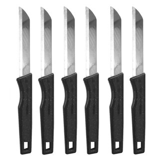 Solingen Kartelmes – Tomatenmes met Kartel – RVS – 18,5 cm met Blade Cover – Zwart Glitter – 6 stuks Solingen Kartelmes – Tomatenmes met Kartel – RVS – 18,5 cm met Blade Cover – Zwart Glitter – 6 stuks