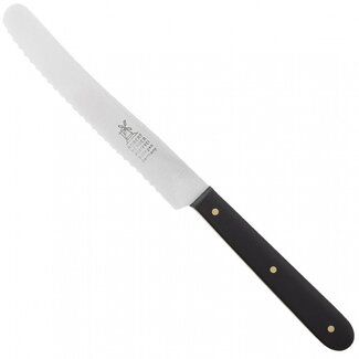 Robert Herder Ontbijtmes / Tafelmes – Frans Model – Kartel – RVS – Lemmet 12 cm – Heft POM Zwart