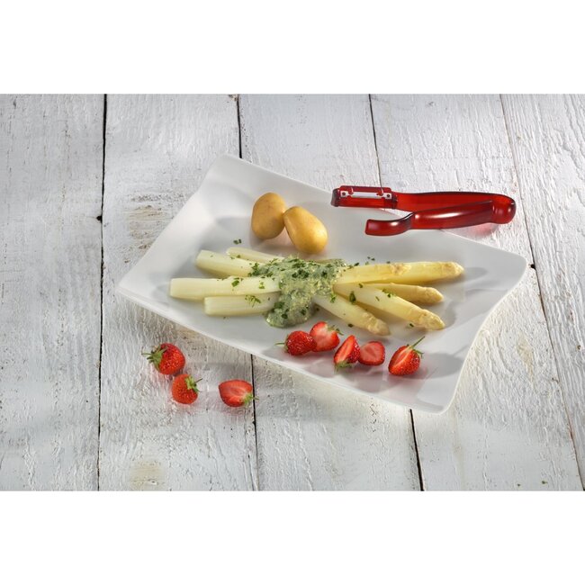 Triangle Solingen Aspergeschiller – Ergonomisch & Vaatwasserbestendig – Rood