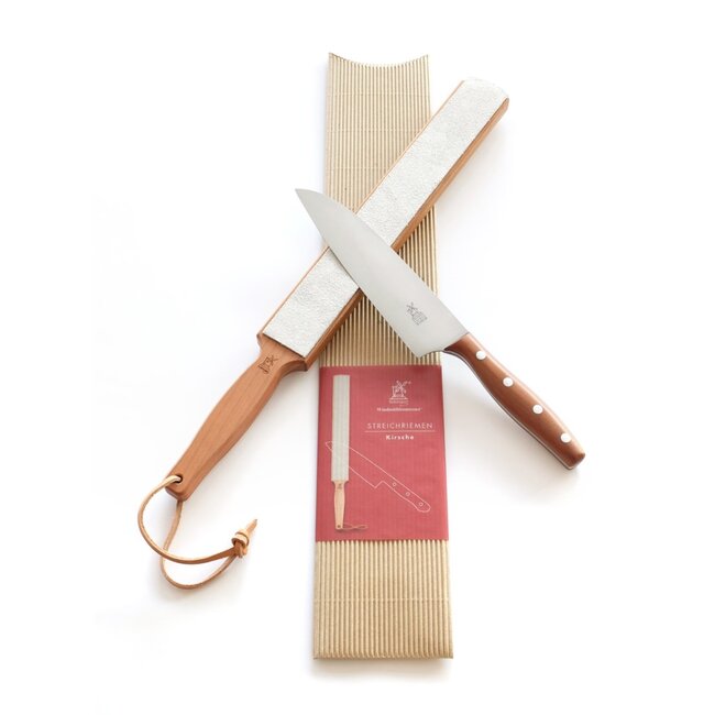 Robert Herder Aanzetriem – Strop Leder op Kersenhouten Houder – Lengte 44 cm