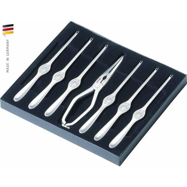 Triangle Luxe Kreeftenset – 7-delig – RVS – Solingen – Voor de Ultieme Eetervaring