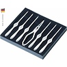 Triangle Triangle Luxury Kreeftenset - RVS - 1 Kreeften Schaar en 6 Vorken - 7 delig Triangle Triangle Luxury Kreeftenset - RVS - 1 Kreeften Schaar en 6 Vorken - 7 delig
