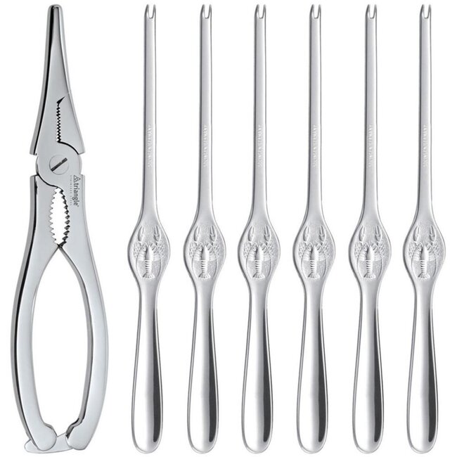 Triangle Luxe Kreeftenset – 7-delig – RVS – Solingen – Voor de Ultieme Eetervaring