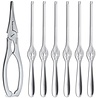 Triangle Triangle Luxury Kreeftenset - RVS - 1 Kreeften Schaar en 6 Vorken - 7 delig Triangle Triangle Luxury Kreeftenset - RVS - 1 Kreeften Schaar en 6 Vorken - 7 delig