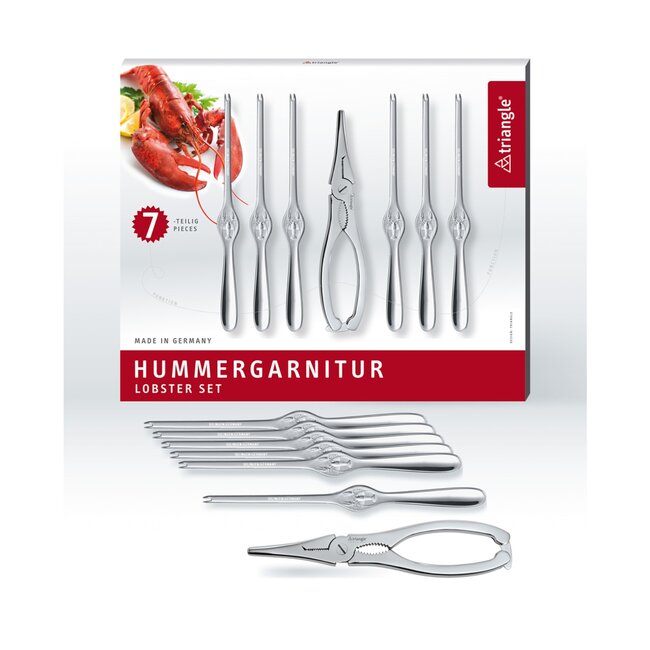 Triangle Luxe Kreeftenset – 7-delig – RVS – Solingen – Voor de Ultieme Eetervaring