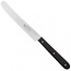 Robert Herder Ontbijtmes / Tafelmes met Kartel – RVS – Lemmet 12 cm – Heft POM Zwart – 6 Stuks