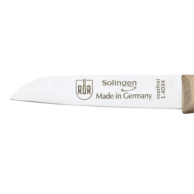 RÖR Solingen 4–Delige Schilmesjes Set: Krom & Recht met Houten Heft