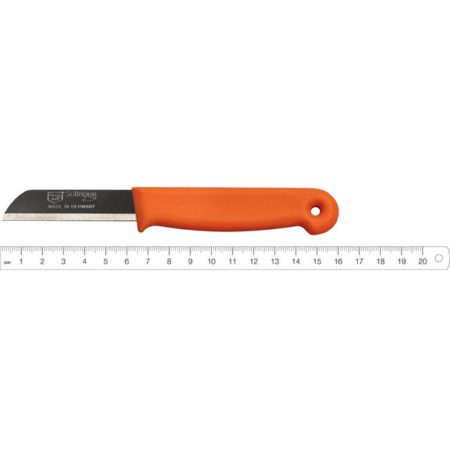 Solingen Schilmesje – RVS Glad – 16 cm met Blade Cover – Oranje – 5 Stuks