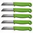 Solingen Schilmesje – RVS Glad – 16 cm met Blade Cover – Groen – 5 Stuks