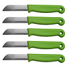 Solingen Solingen Schilmesje - RVS Glad - 16 cm met "Blade Cover" - Groen - 5 Stuks Solingen Solingen Schilmesje - RVS Glad - 16 cm met "Blade Cover" - Groen - 5 Stuks