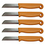 Solingen Schilmesje – RVS Glad – 16 cm met Blade Cover – Oranje – 5 Stuks