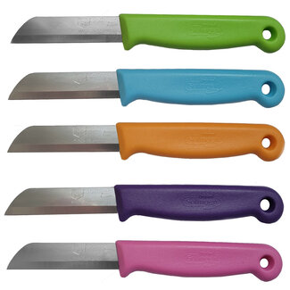 Solingen Schilmesje – RVS Glad – 16 cm met Blade Cover – Mix Kleur – 5 Stuks Solingen Schilmesje – RVS Glad – 16 cm met Blade Cover – Mix Kleur – 5 Stuks