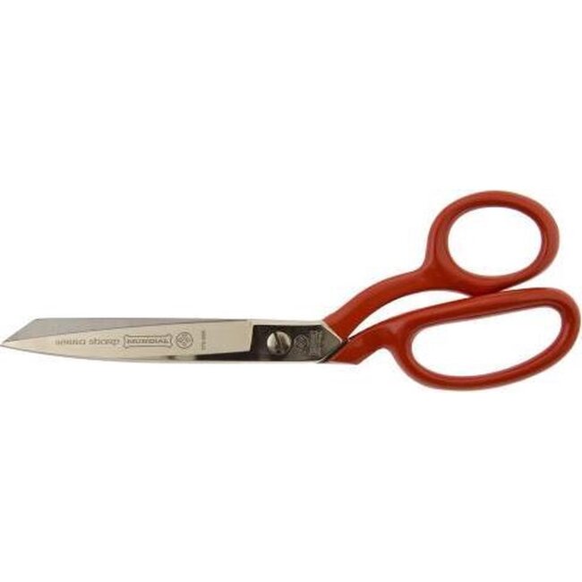 Mundial Professionele Stofschaar 15 cm – RVS – Rood Gelakt met Microvertanding