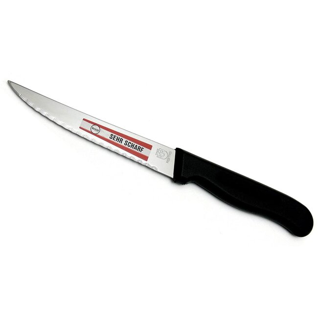 RÖR Solingen Vespermes Steakmes Orgineel – RVS – Lemmet 11,5 cm – Zwart