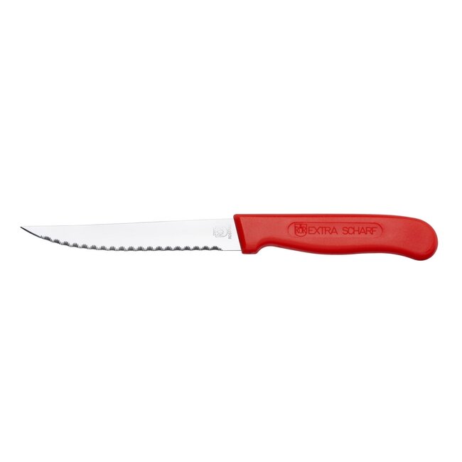 RÖR Solingen Vespermes Steakmes Orgineel – RVS – Lemmet 11,5 cm – Rood