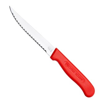 RÖR Solingen Vespermes Steakmes Orgineel – RVS – Lemmet 11,5 cm – Rood