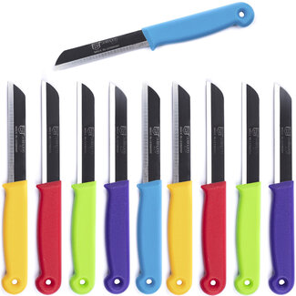 Solingen Schilmesje – RVS Glad – 18,5 cm met Blade Cover – Mix – 10 stuks