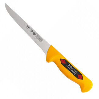Eikaso Solingen Uitbeenmes 18 cm – Stijf RVS Lemmet – Ergonomisch Geel Heft