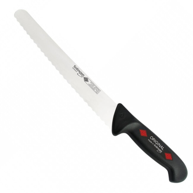 Eikaso Solingen Patisseriemes met Golfpatroon – 26cm Semi-Flex RVS – Ergonomisch Zwart Heft