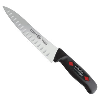Eikaso Solingen Universeelmes 19 cm – Semi-flexibel met Kuilen – Ergonomisch Zwart Handvat