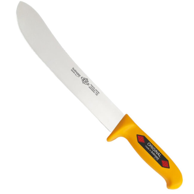 Eikaso Solingen Slagersmes met Bull Nose – 21 cm Lemmet – Stijf – Geel Profitect Heft