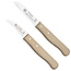 RÖR Solingen Schilmesje Krom & Recht – Hout – RVS – Oma's Keukenmesje – 2 Delig