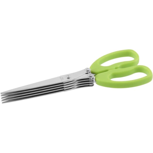 RÖR Solingen Kruidenschaar met 5 Messen – Kunststof Heft – 19 cm – RVS