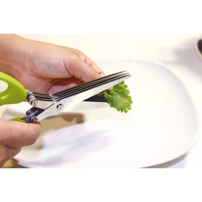 RÖR Solingen Kruidenschaar met 5 Messen – Kunststof Heft – 19 cm – RVS