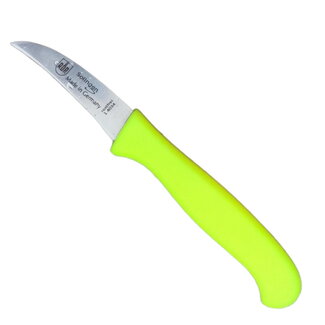 RÖR Solingen Schilmesje Krom / Gebogen – Kunststof Handvat – RVS Lemmet – Neon Geel