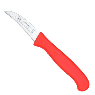 RÖR Solingen Schilmesje Krom / Gebogen – Kunststof Handvat – RVS Lemmet – Neon Rood