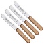 RÖR Solingen Ontbijtmes Buckels – Lemmet 11,5 cm – Beukenhout – 4 stuks