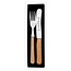 RÖR Solingen Ontbijtmes Buckels – Lemmet 11,5 cm – Set met Vork – Beukenhout – 2 delig set
