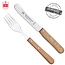 RÖR Solingen Ontbijtmes Buckels – Lemmet 11,5 cm – Set met Vork – Beukenhout – 2 delig set