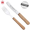 RÖR Solingen RÖR Solingen Ontbijtmes Buckels - Lemmet 11.5 cm - Set met Vork - Beukenhout - 2 delig set RÖR Solingen RÖR Solingen Ontbijtmes Buckels - Lemmet 11.5 cm - Set met Vork - Beukenhout - 2 delig set