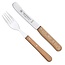 RÖR Solingen Ontbijtmes Buckels – Lemmet 11,5 cm – Set met Vork – Beukenhout – 2 delig set