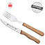 RÖR Solingen Steakmes – Vespermes – Gekarteld – Set met Vork – RVS – Beukenhout – 2 delig