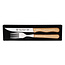 RÖR Solingen Steakmes – Vespermes – Gekarteld – Set met Vork – RVS – Beukenhout – 2 delig