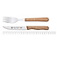 RÖR Solingen Steakmes – Vespermes – Gekarteld – Set met Vork – RVS – Beukenhout – 2 delig