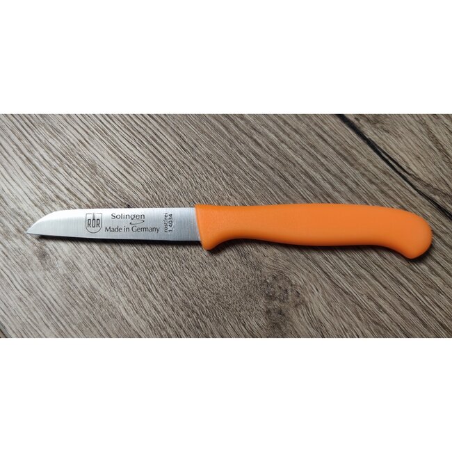 RÖR Solingen Schilmesje Recht – Kunststof Handvat – RVS Lemmet – Neon Oranje