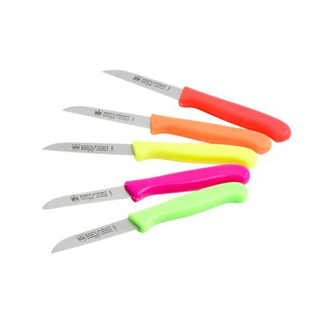 RÖR Solingen Schilmesje Recht – Kunststof Handvat – RVS Lemmet – Neon Groen