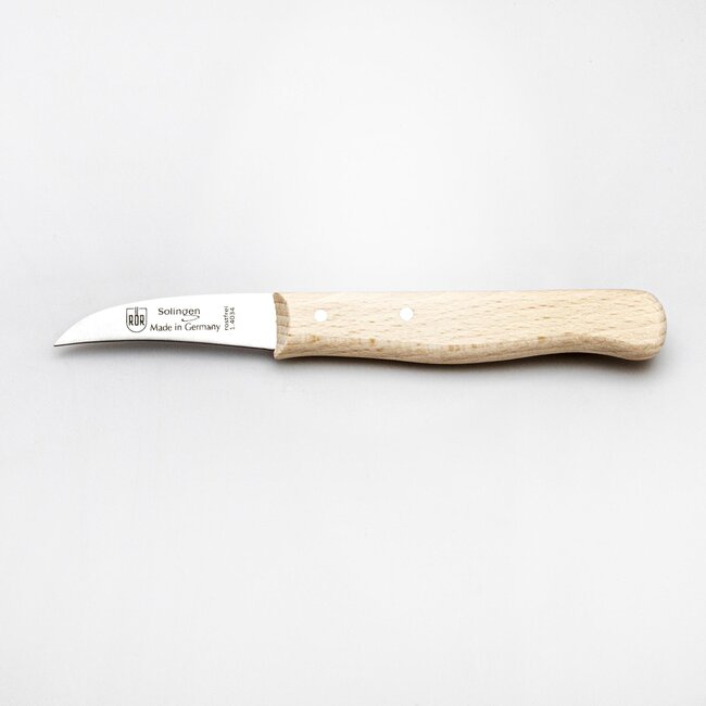 RÖR Solingen Schilmesset Recht en Krom – RVS Lemmet – Hout – Onkel Rudi & Oma's Keukenmesje