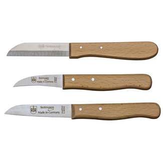 RÖR Solingen Schilmesset Recht en Krom – RVS Lemmet – Hout – Onkel Rudi & Oma's Keukenmesje
