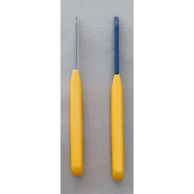 Solingen Schilmesje Robuust Handvat – RVS Glad – 16 cm met Blade Cover – Geel