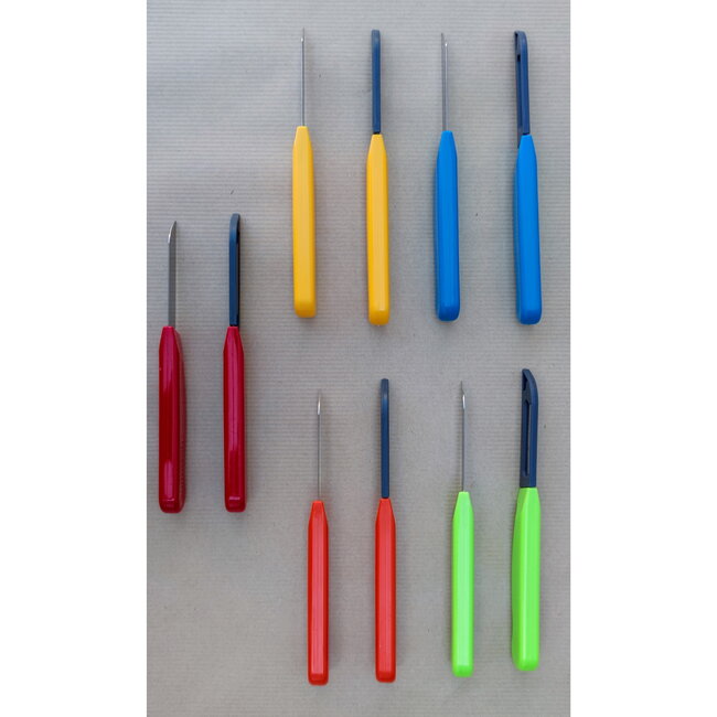 Solingen Schilmesje Robuust Handvat – RVS Glad – 16 cm met Blade Cover – Mix – 10 Stuks