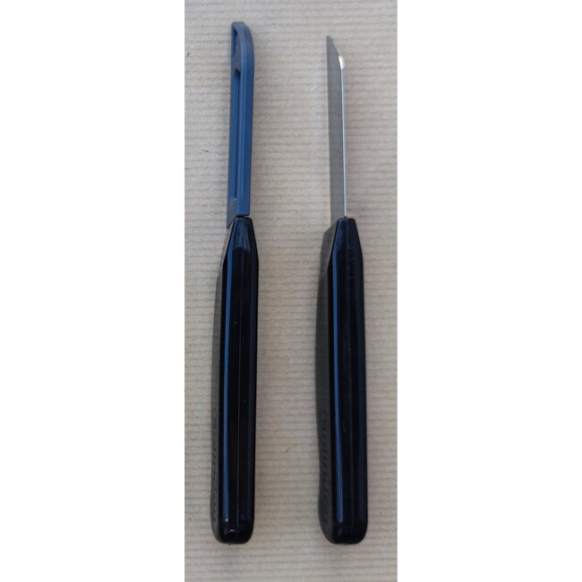 Solingen Schilmesje Robuust Handvat – RVS Glad – 16 cm met Blade Cover – Zwart – 10 Stuks