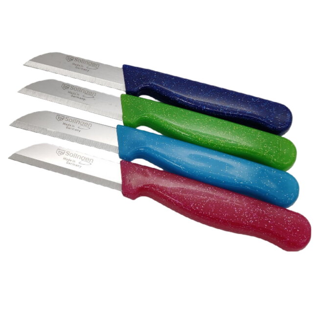 RÖR Solingen Schilmesje – RVS Glad – 15,5 cm – Diamant Glitter – Groen