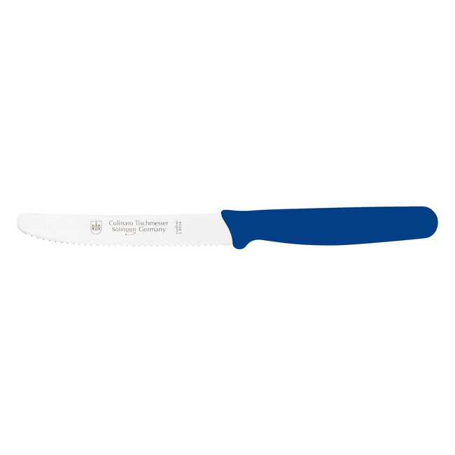 RÖR Solingen Tafelmes Culinaro – RVS – Lemmet 11 cm – Kunststof Heft – Blauw